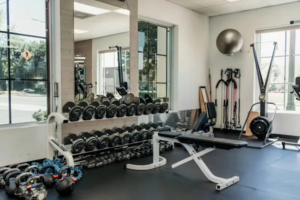 Dumbbell rack.