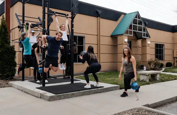 Body Basics team having a fun group workout.
